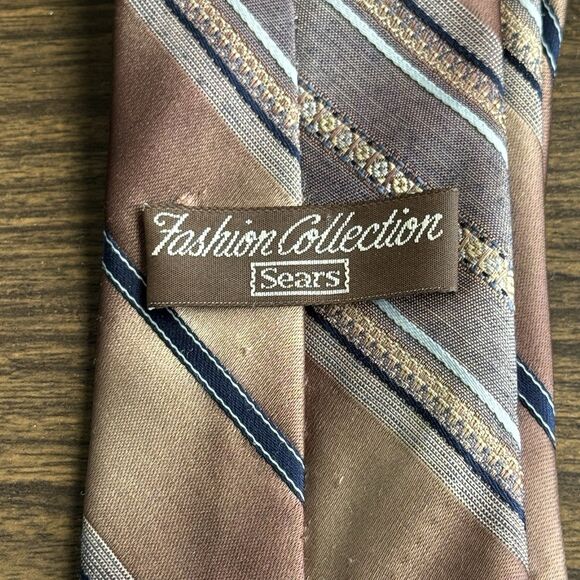 Sears Fashion Collection Men's Neck Tie Vintage Polyester Classic 57" - Picture 5 of 5